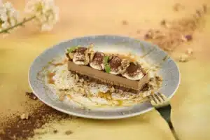 Salted caramel, tiramisu crème en karamelsaus